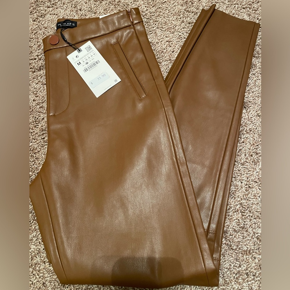 Zara Faux Leather Leggings